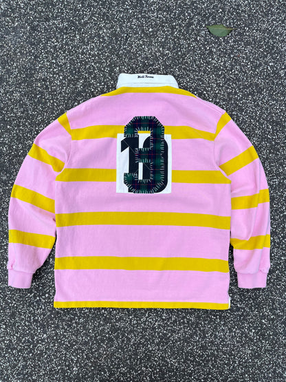 Supreme Stripe Rugby Pink/Yellow, Str. M