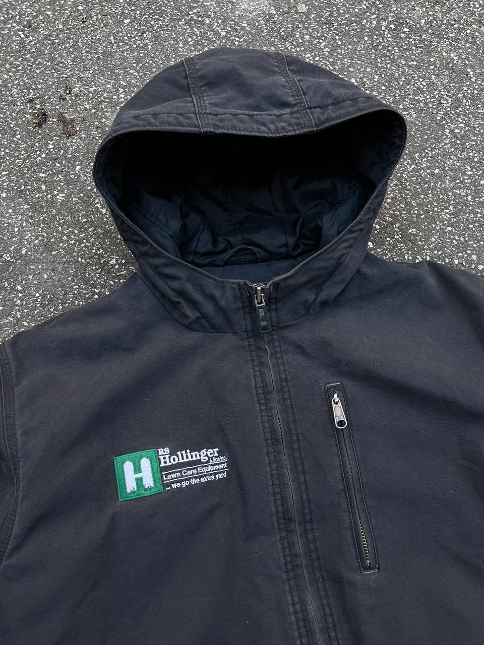 Carhartt Active Work Wear Jakke i Grå vandtæt Medium Herre Vintage