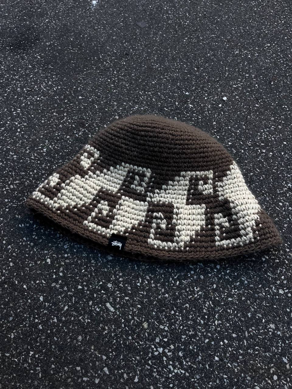 Stussy wave knit bucket hat black Giza