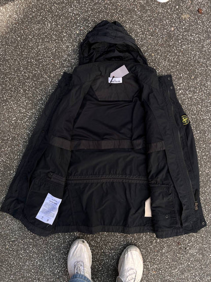 Stone Island Micro Reps Casual Jakke Frakke Coat Klassisk Sort XL Brugt Used