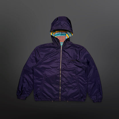 Prada Reversible Jakke – XL – Stribet / Navy Windbreaker