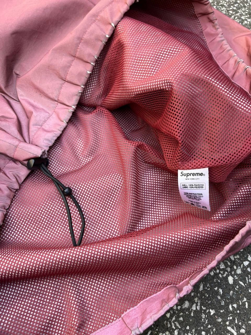 Supreme Reflective Anorak Jakke XL Brugt Used Pink Big Logo