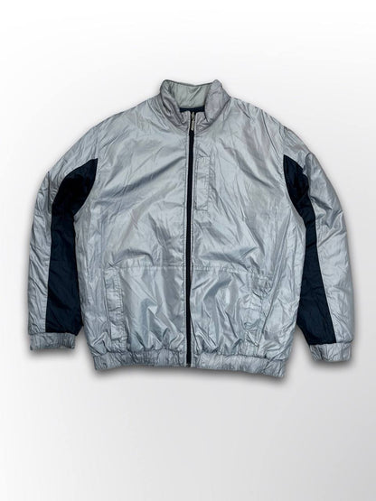 Brugt Vintage Nike Vinter jacket reversible jacket i M Medium silver og navy