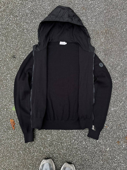 “Brugt Cardigan Moncler MAGLIONE TRICOT CARDIGAN i L Large i Sort Farve”