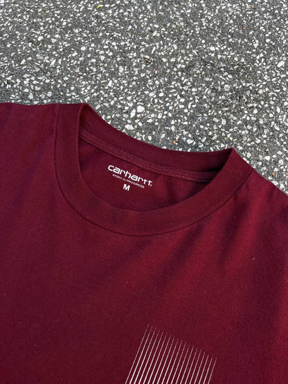 Carhartt T-Shirt Discover M Medium Burgundy Brugt Used
