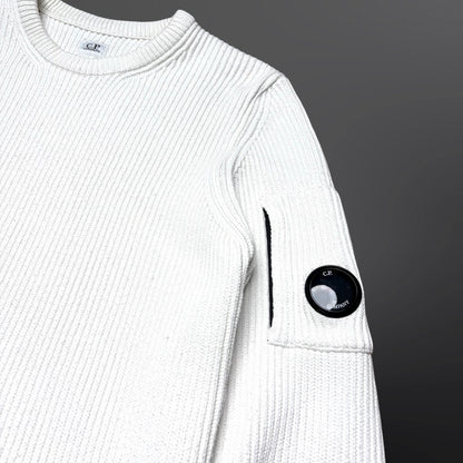 C.P. Company Sea Island Cotton Crewneck – Hvid (Str. 52 / Large)