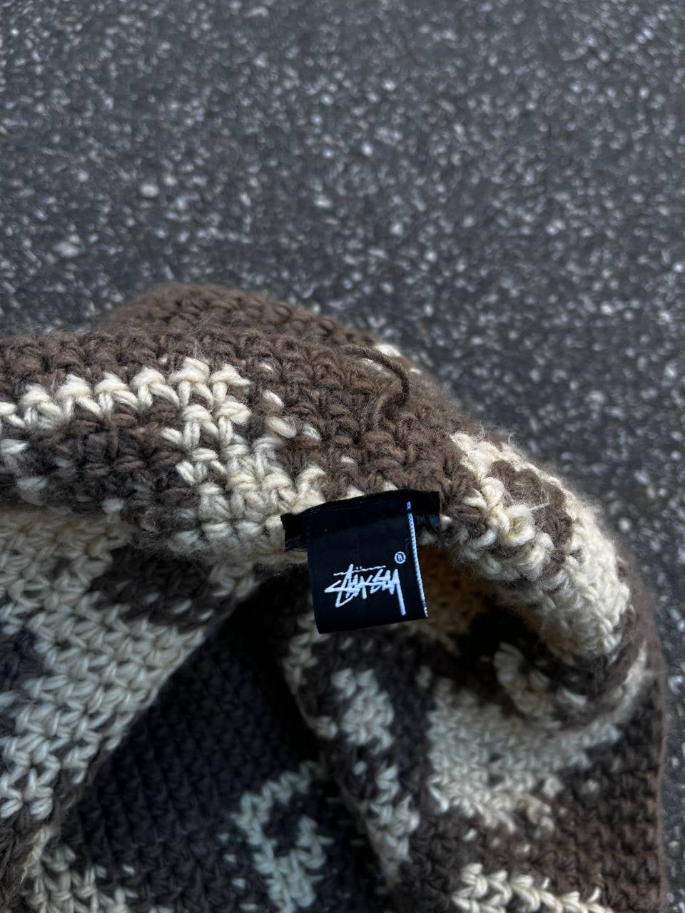 Stussy wave knit bucket hat black Giza