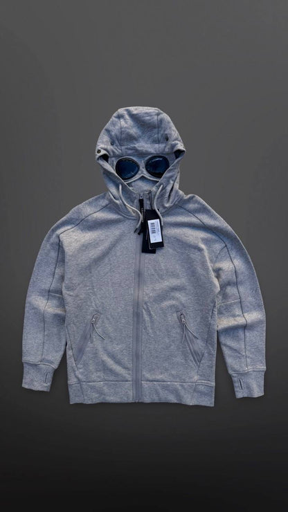 C.P. Company Zip Up Google Hoodie Grå Medium Brand New