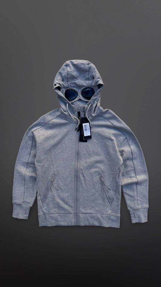 C.P. Company Zip Up Google Hoodie Grå Medium Brand New