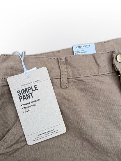 Carhartt Simple Pant Jeans W33xL34 helt nye beige