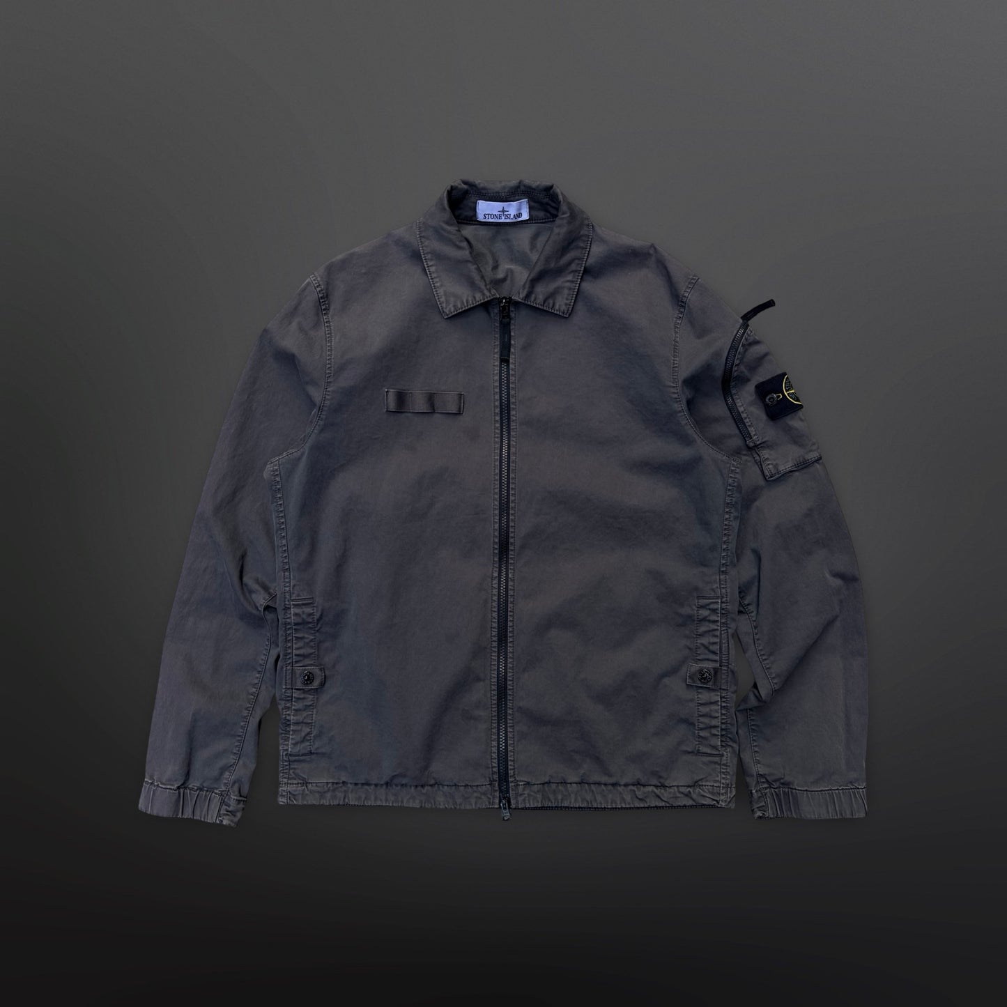 Stone Island Garment Dyed Zip Jacket – Charcoal Grey – Size L