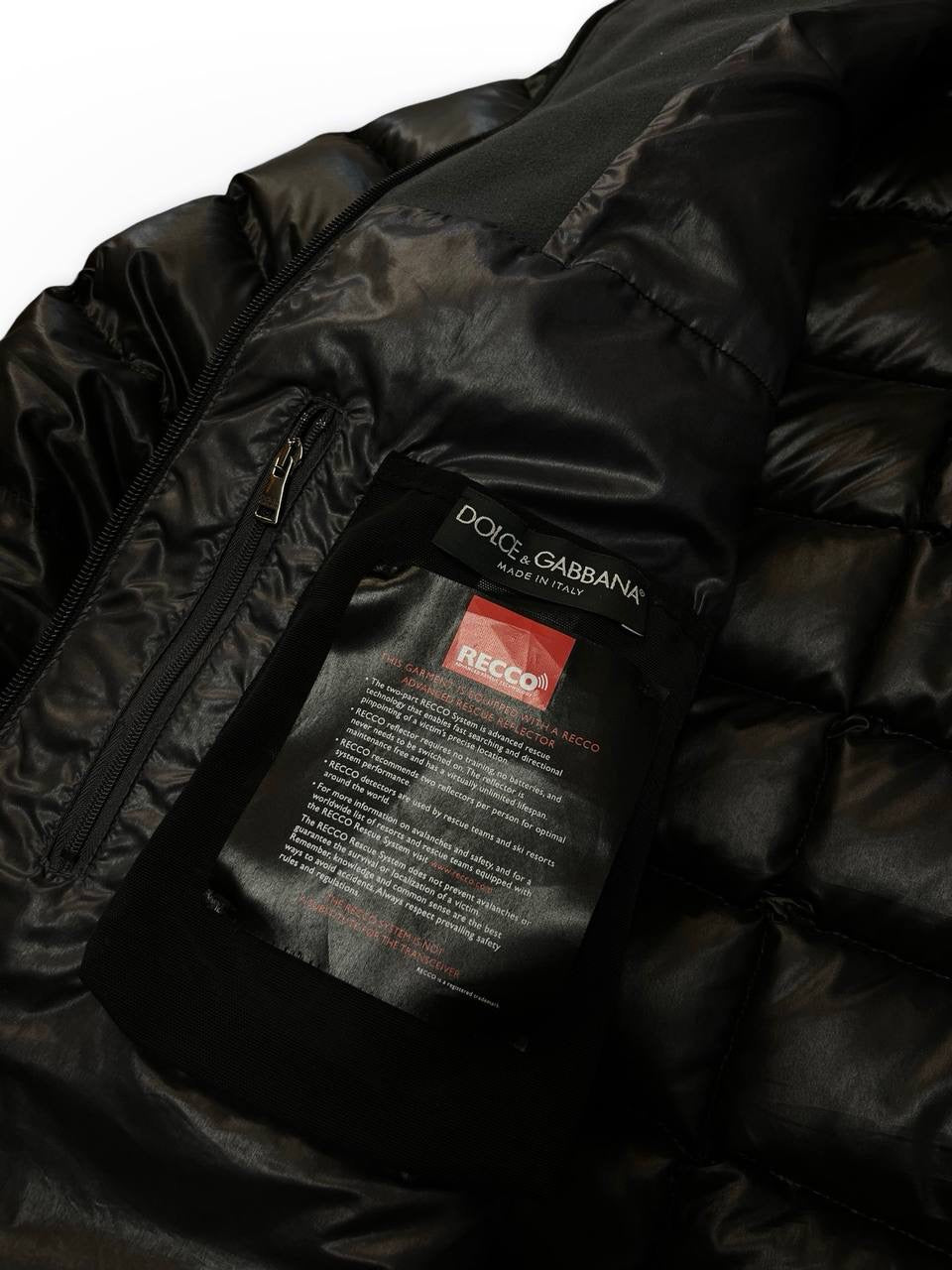 Dolce & Gabbana Skijakke Montbell shape i sort Medium Brugt Recco chip