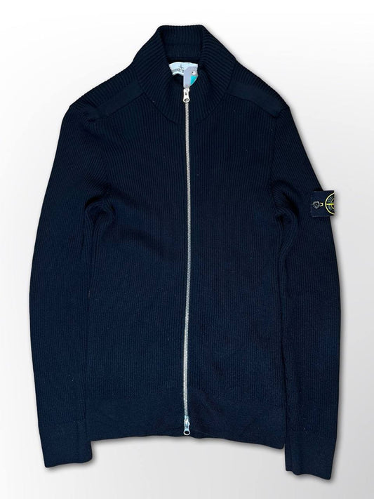 Brugt Used Cardigan Stone Island i Uld i M Medium Sort Black i God Stand