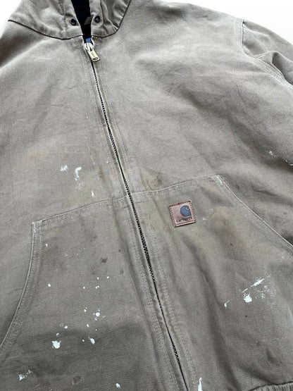 Brugt Vintage Carhartt Active Jacket USA 90s Med Fleece Insulation Vinterjakke i Beige farve L Large herre Unisex