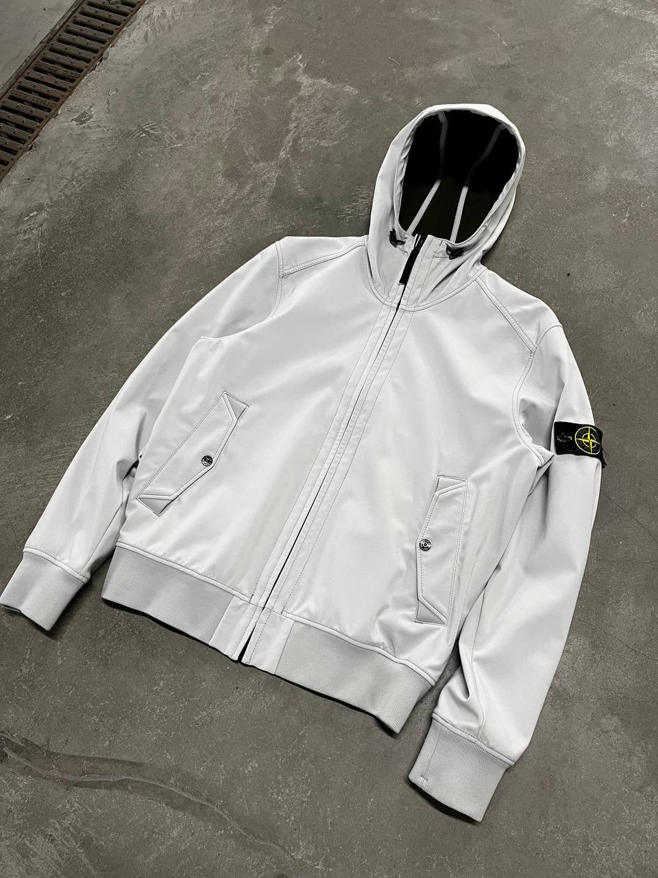 Stone Island Softshell R i hvid XL brugt