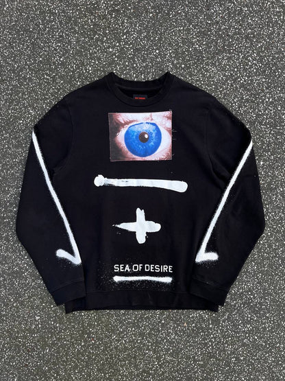 Raf Simons A$AP Rocky  Sweatshirt Sea Of Desire M Medium Sort Black 12AW