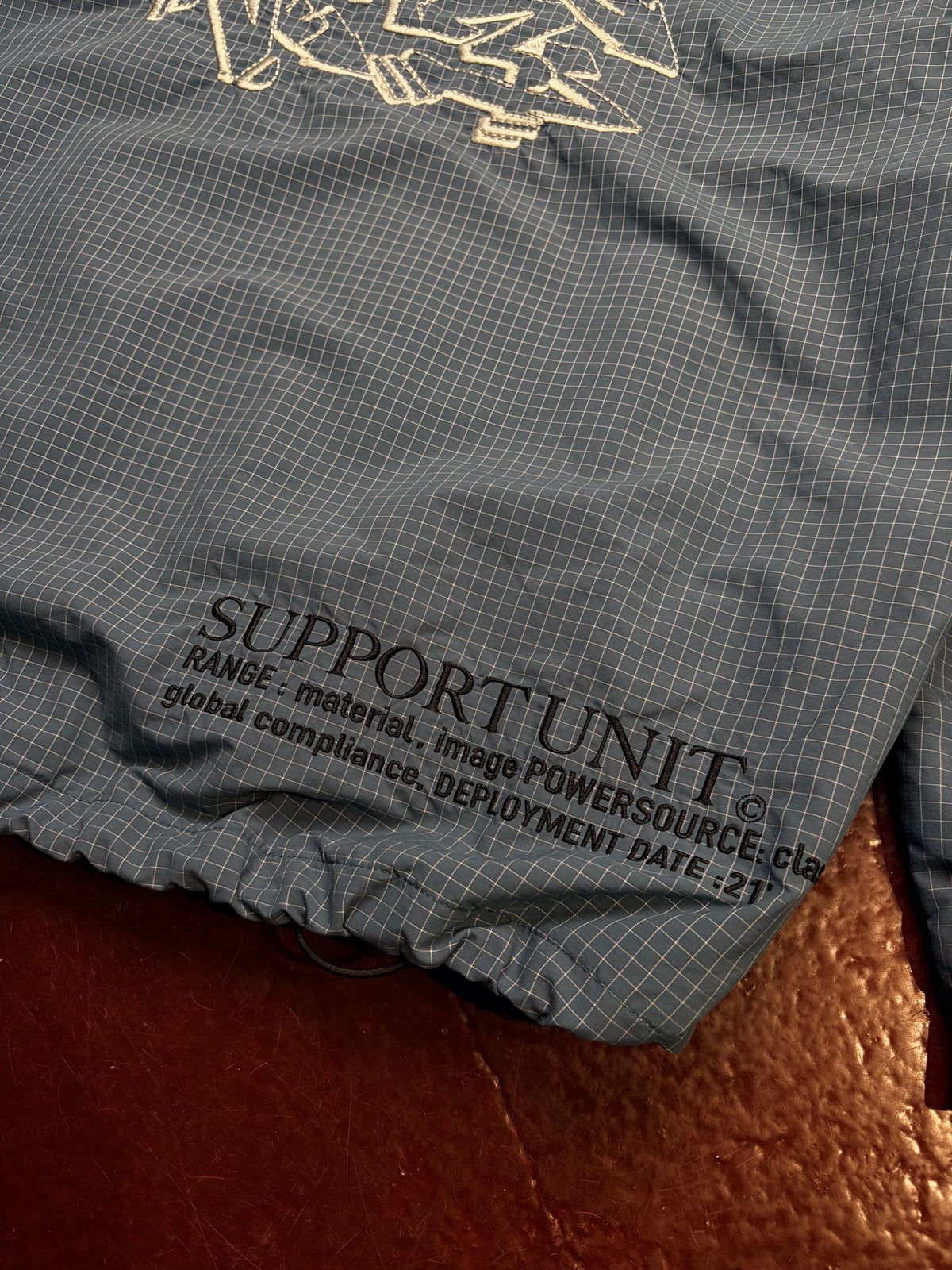 Supreme Support Unit Ripstop Hooded Jacket – Blue Large