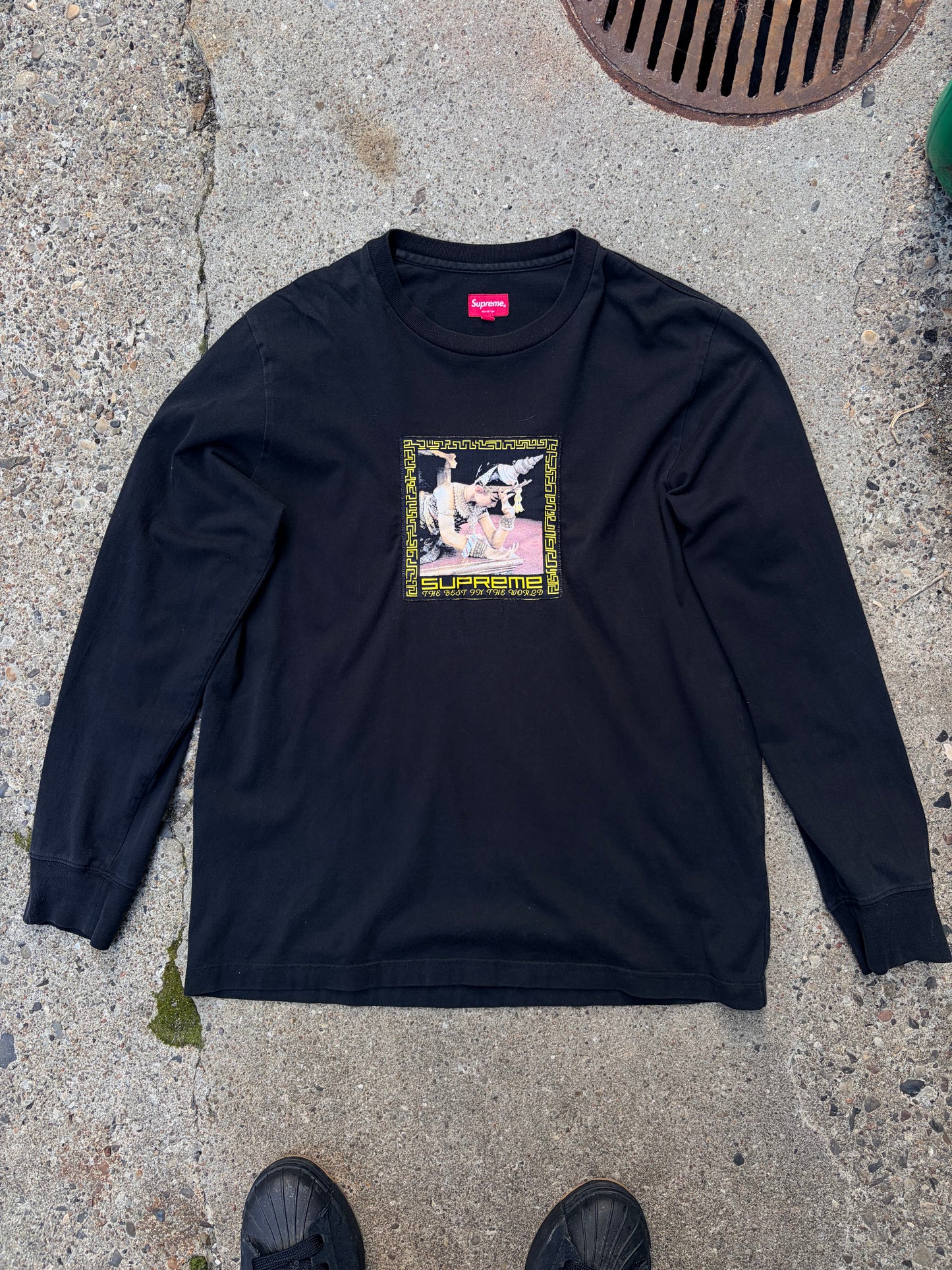 Supreme Long Sleeve – Sort – Str. Large