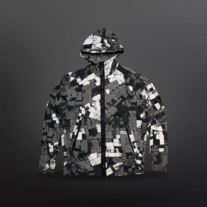 C.P. Company 50 Fili Printed Lens Jacket – Grey / Black – Size 52 (XL men sidder som Large)