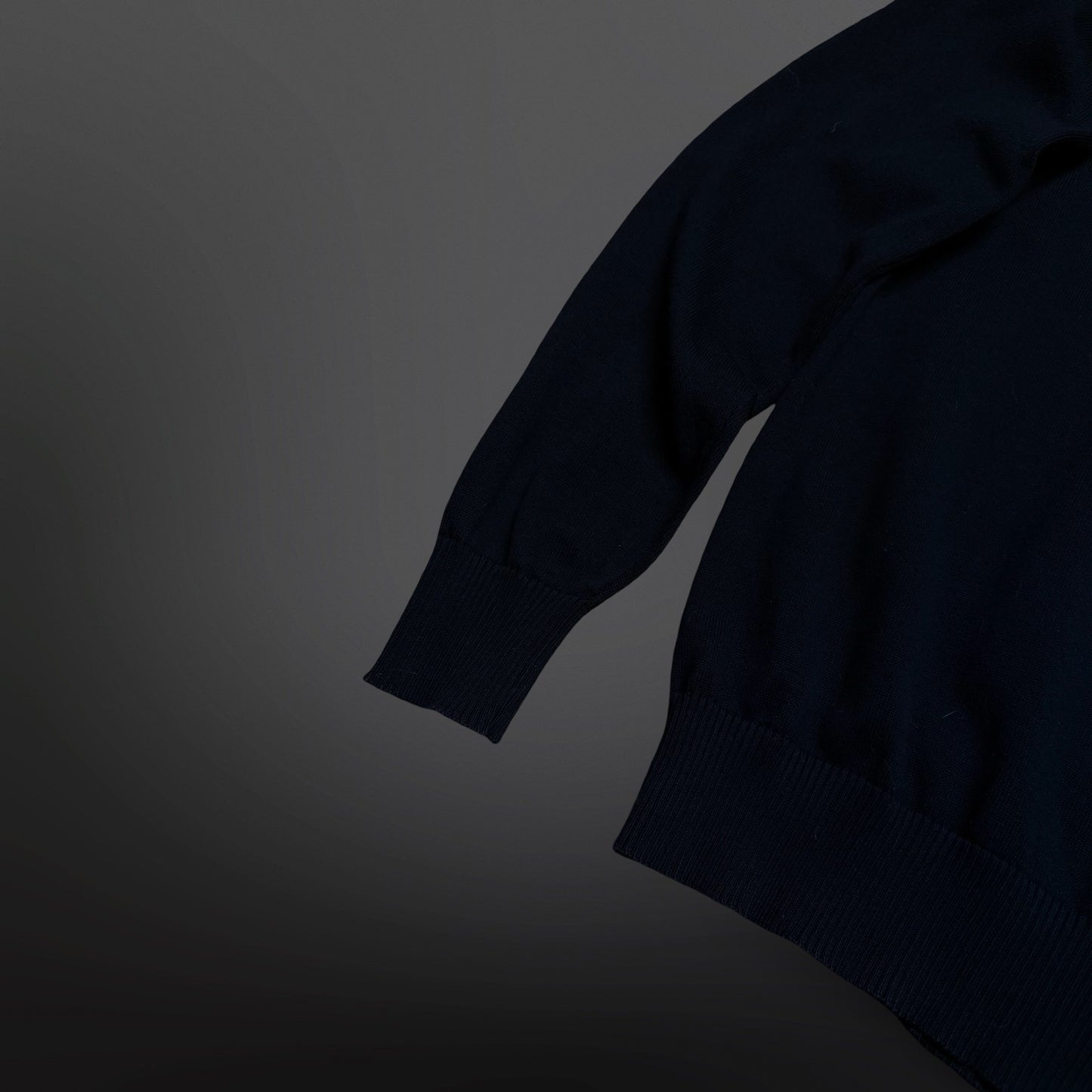 Stone Island Quarter Zip Sweater Sweatshirt Træje – Sort (S)