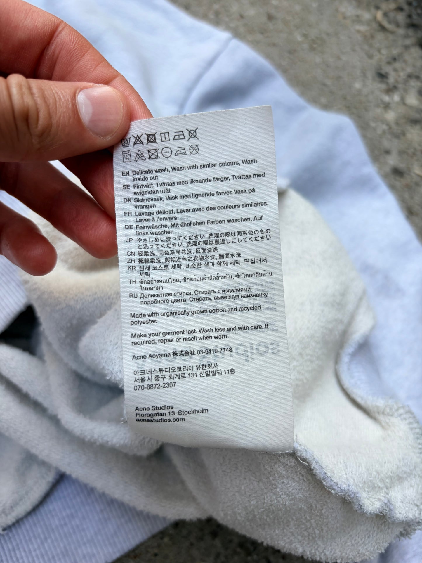 Acne Studios Stockholm 1996 Hoodie – Grey – Str. S / fitter M