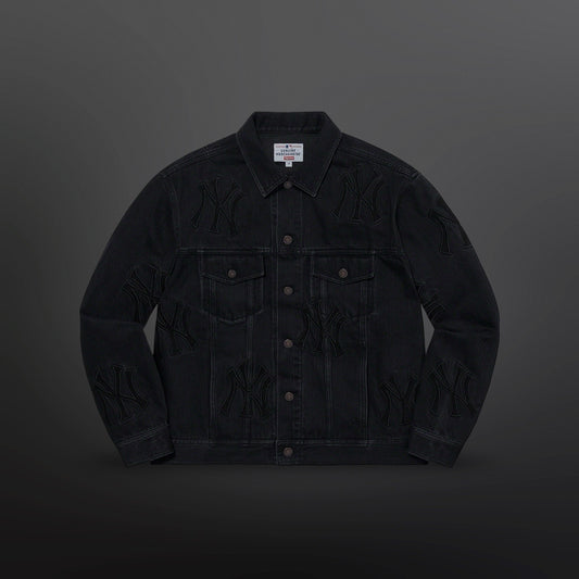 Supreme x New York Yankees Denim Trucker Jacket – Black S Small