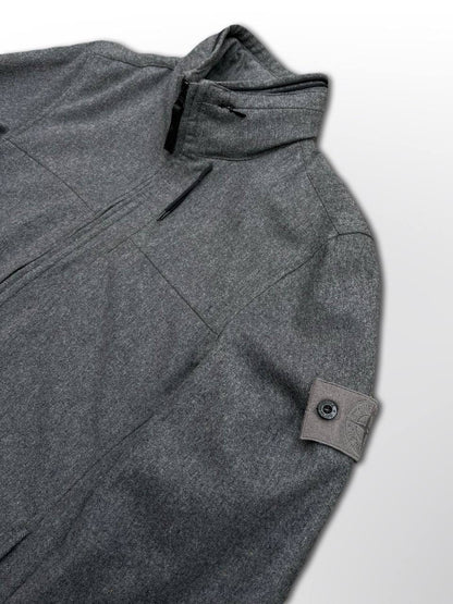 Stone Island Jakke i Uld Grå Brugt