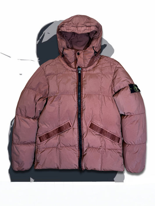 Brugt Used Stone Island Dunjakke L large i Terrakotta farve som ny