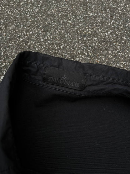 Overshirt let jakke Stone Island Shadow projekt med sort badge i Sort L large Sten Ø