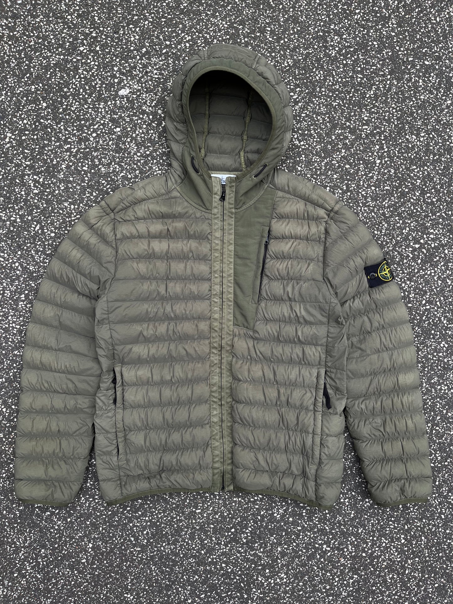 Stone Island Lightweight Down Jacket Olive Green, Str. L