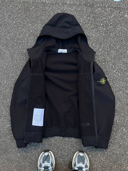 Stone Island Soft Shell R Sort med Fleece insulation Medium Brugt