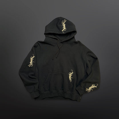 Supreme Tag Hooded Sweatshirt – Navy / White – Medium