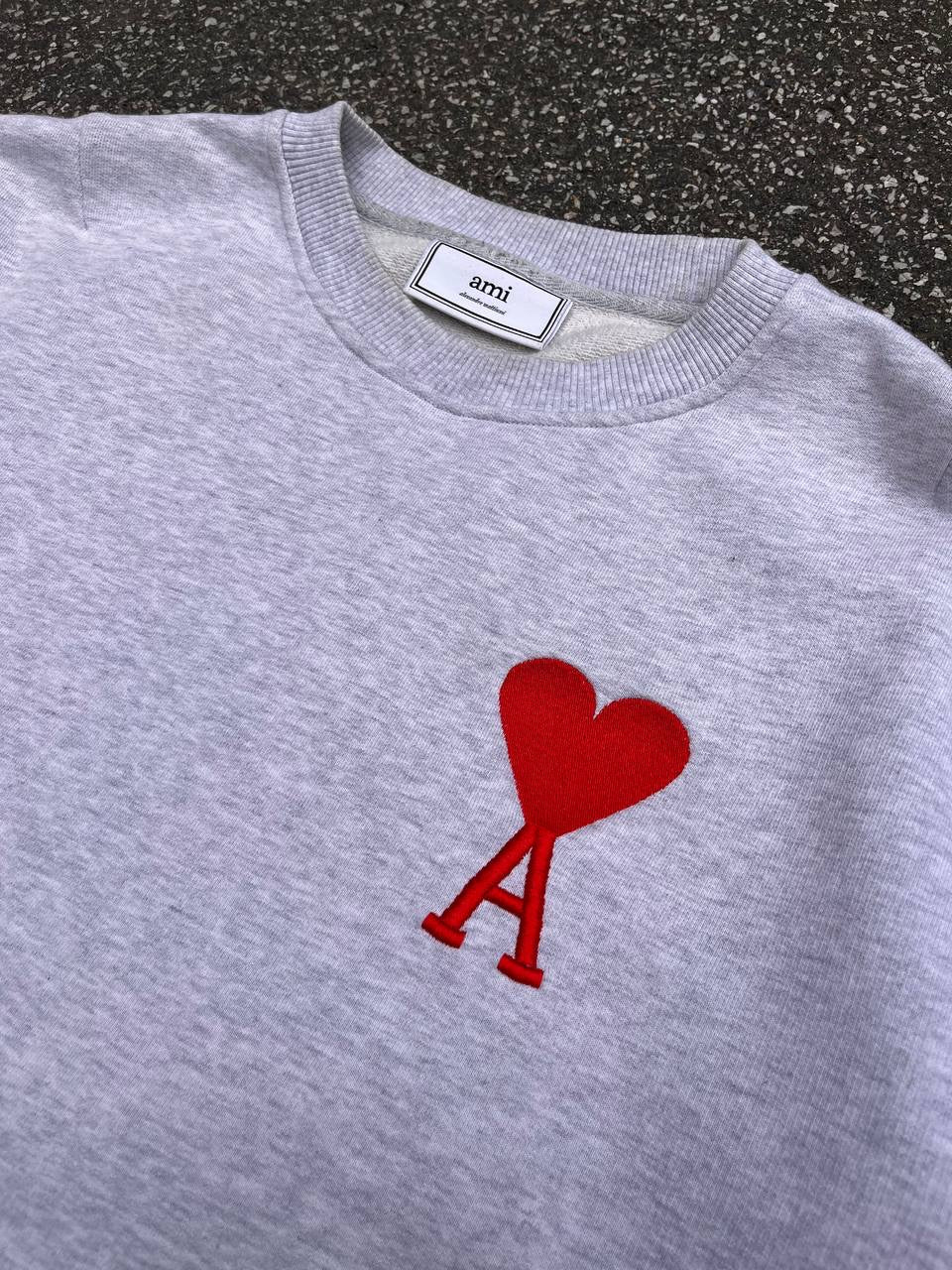 AMI Paris Alexandre Mattiussi Sweatshirt L Large Mænd Grå Grey