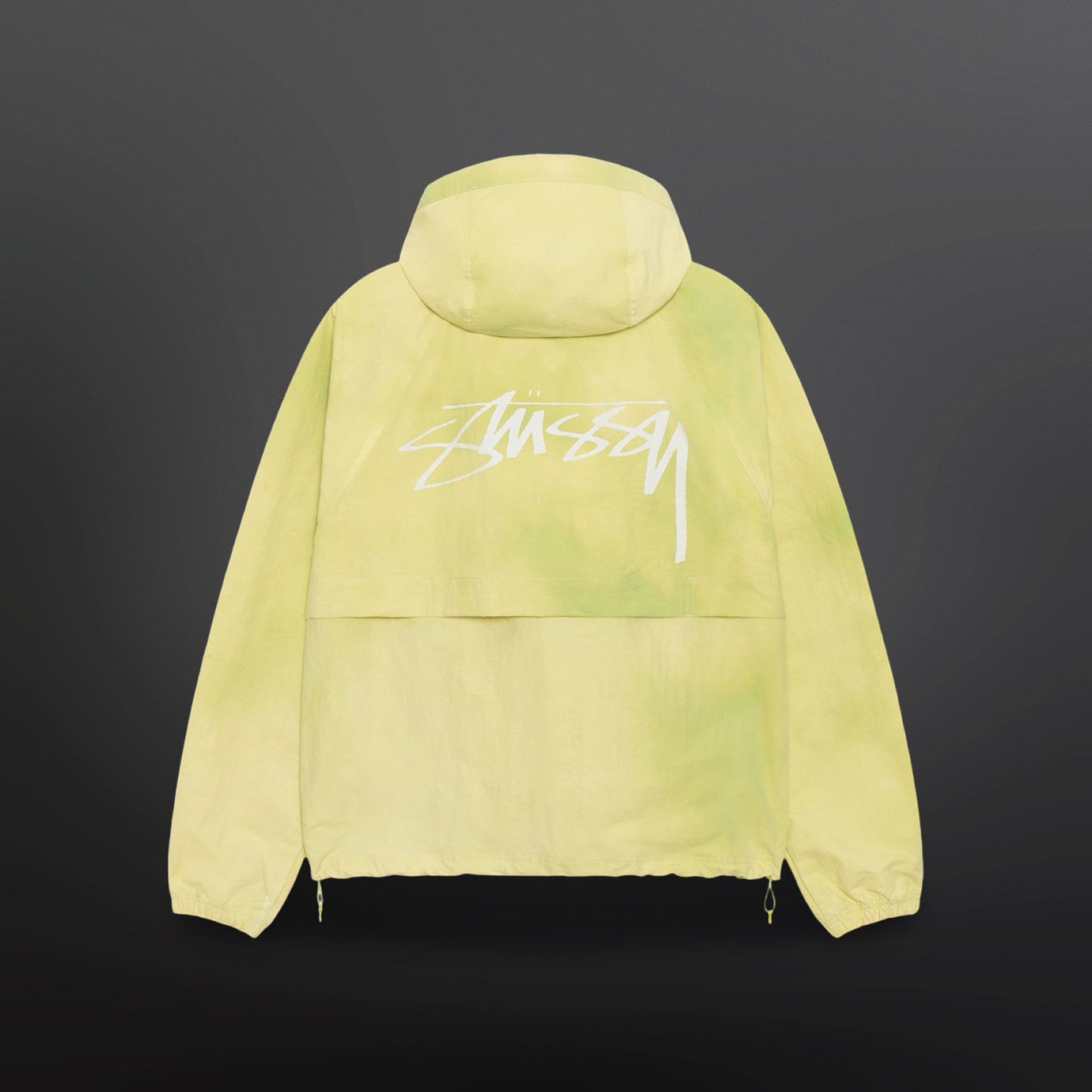 Stüssy Beach Shell Wave Dye Zip Hoodie – Lime (XL)