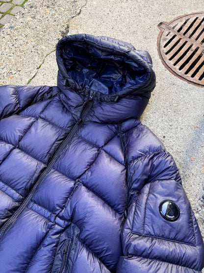 C.P. Company D.D. Shell Hooded Down Jacket – Blue/Purple – XL (fits Large)