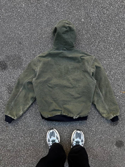 Carhartt Active Jacket Grøn Khaki Small herre Vintage