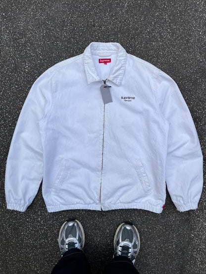 Supreme Canvas Jakke Hvid XL Vintage