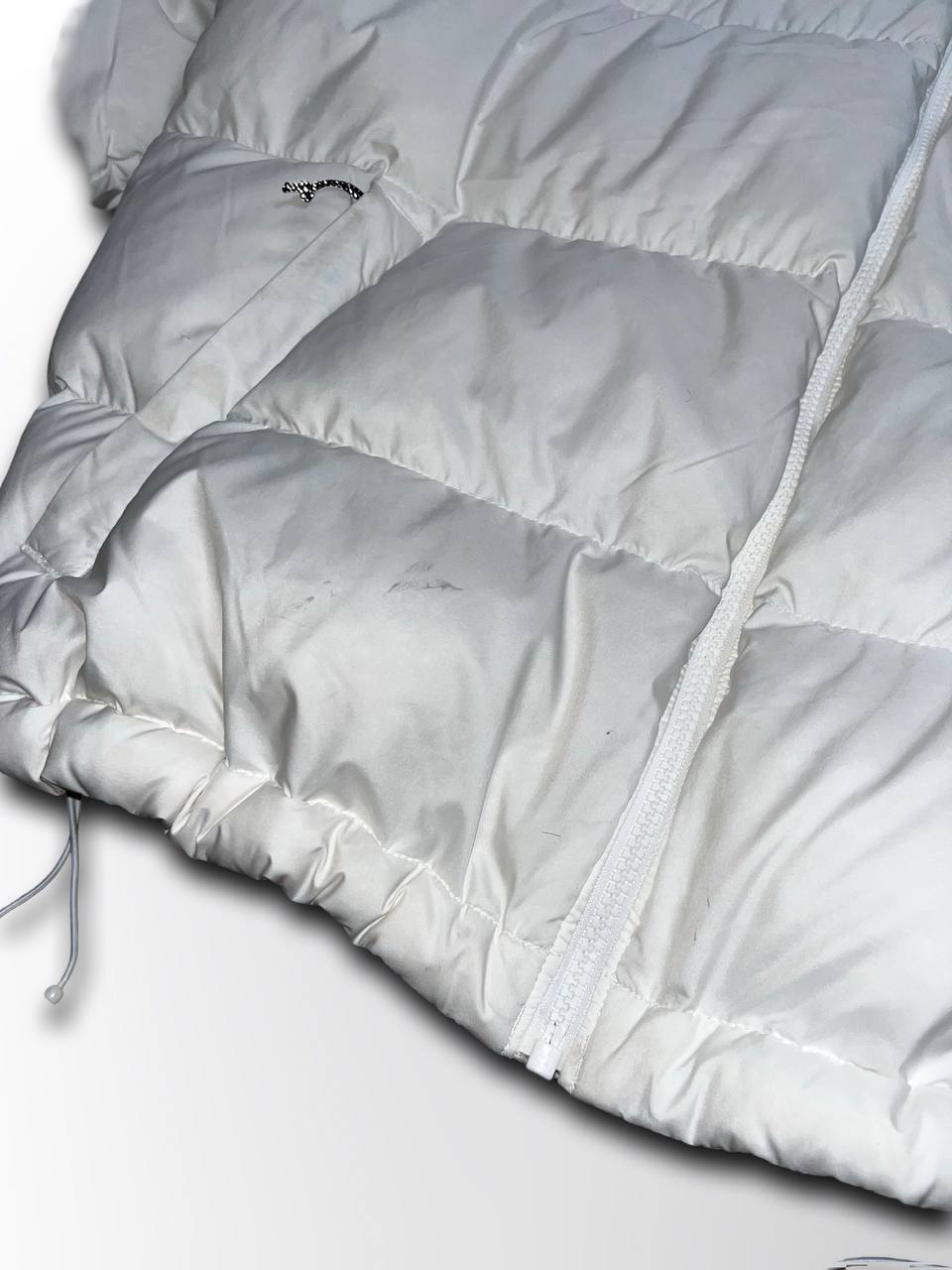 Brugt Dunjakke The North Face Nuptse 700 jakke Vinterjakke i Hvid White L large mænd i God Stand