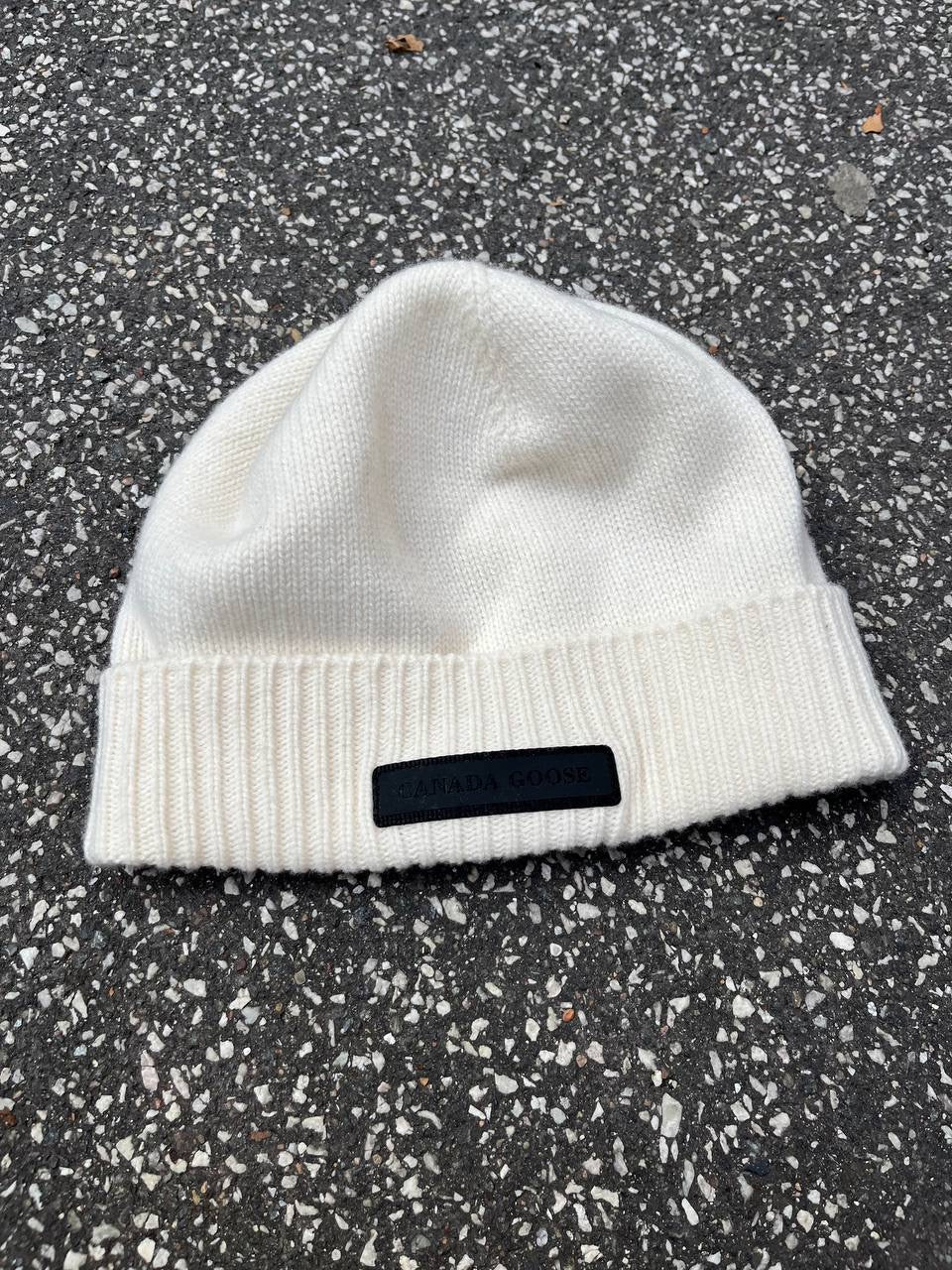 Canada Goose Beanie Hue 100% Wool Uld Hvid