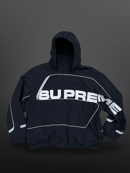 Supreme S Paneled Track Jacket Sort, Str. L