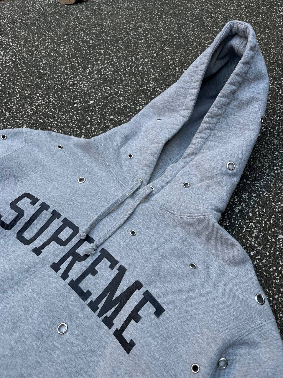 Supreme Hoodie Hættetrøje Grey Grå M Medium