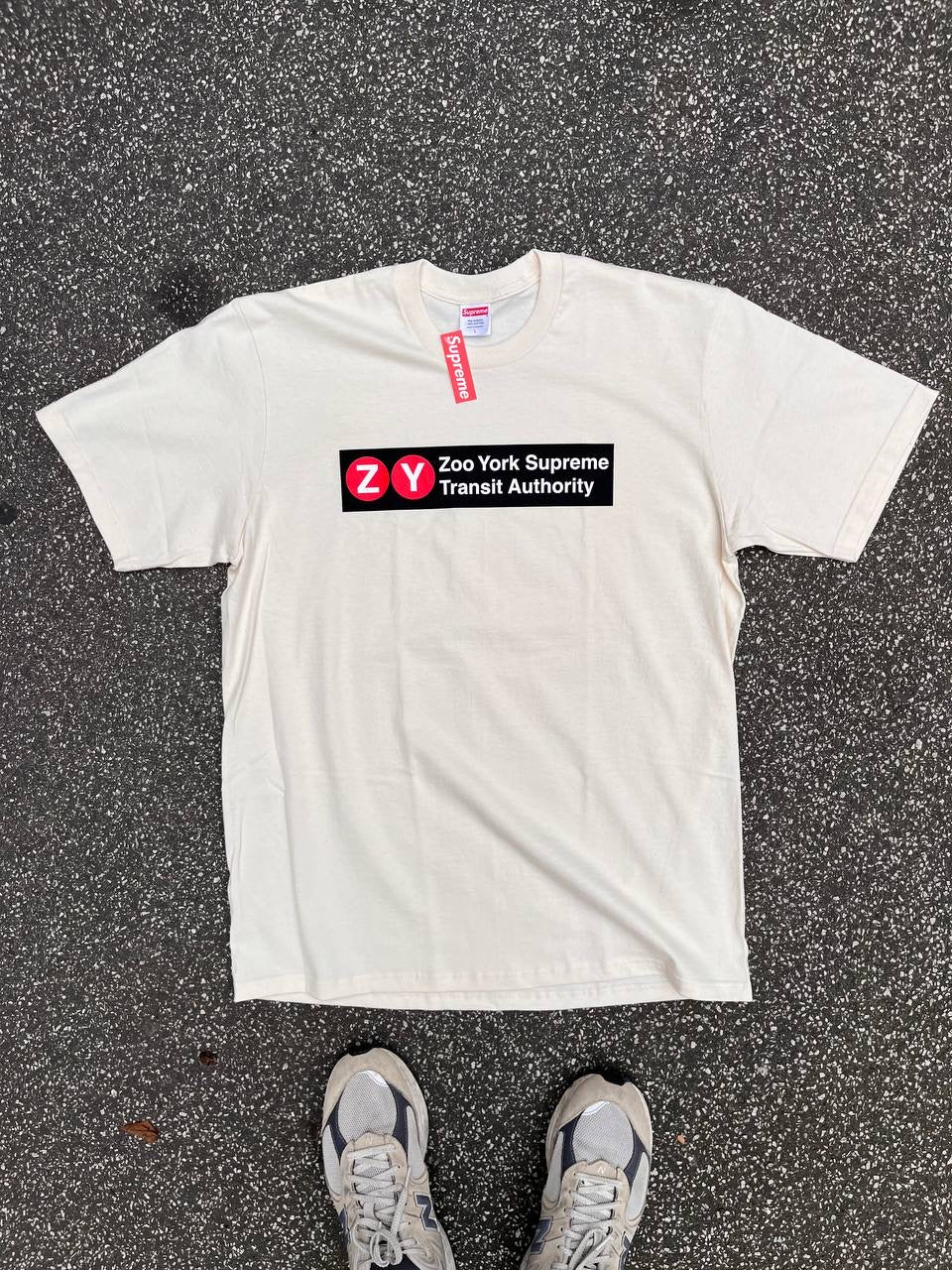 Supreme Zoo York Transit Tee T-Shirt Creme Hvid White