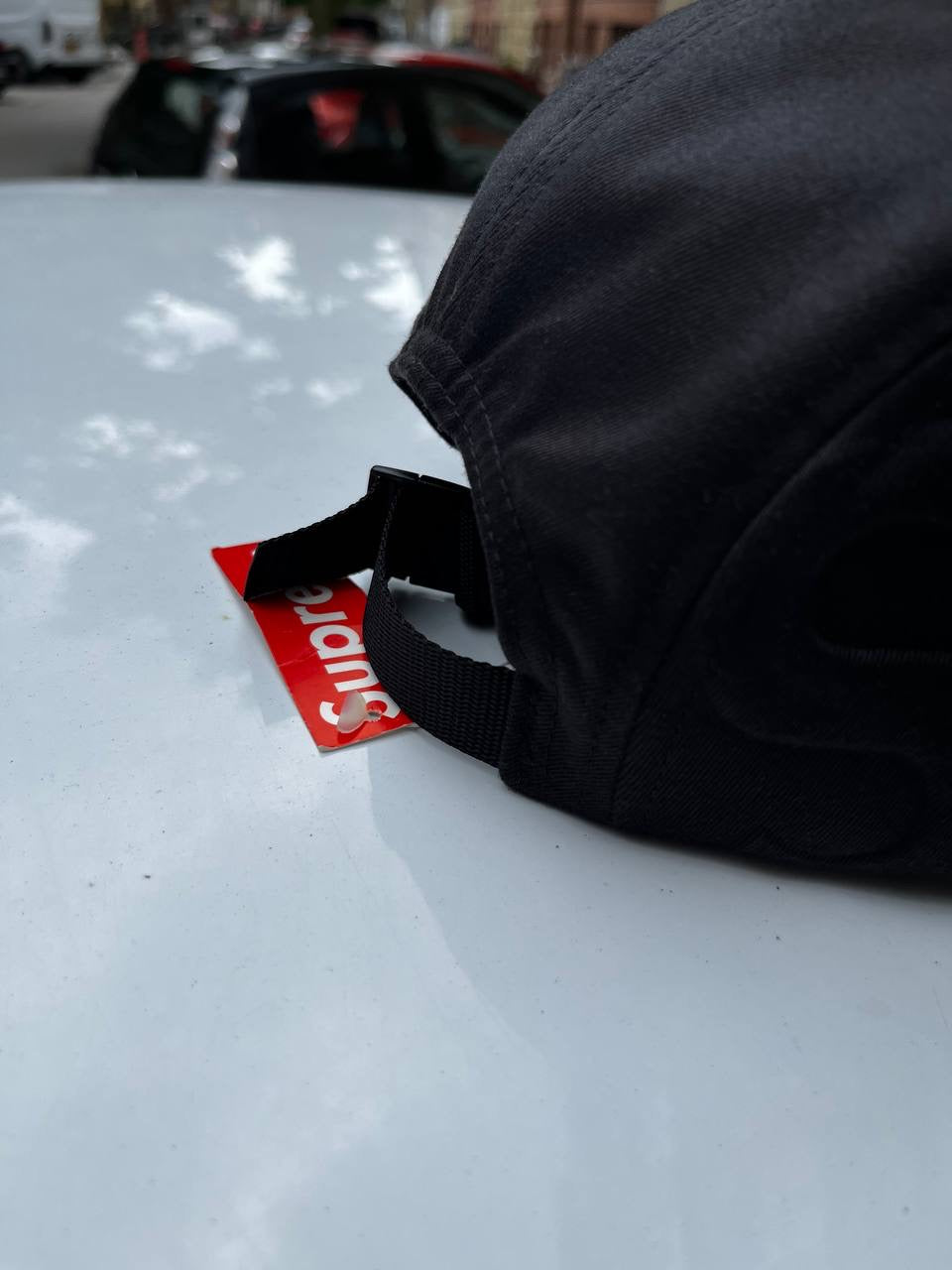 Supreme 5 Panel Cap Big Logo Sort Brand New