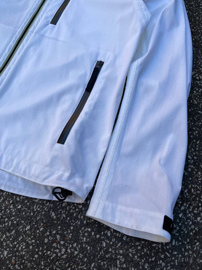 Stone Island Marina Night Glow Jacket Selvlysende Jakke i Hvid L Large 2013 Vintage