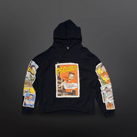 Dsquared2 x Betty Boop Relaxed Fit Hoodie – Black – Size M