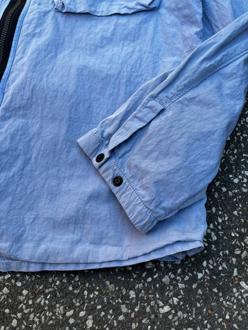 Stone Island Overshirt Skjorte Himmelblå M Medium Brugt Used