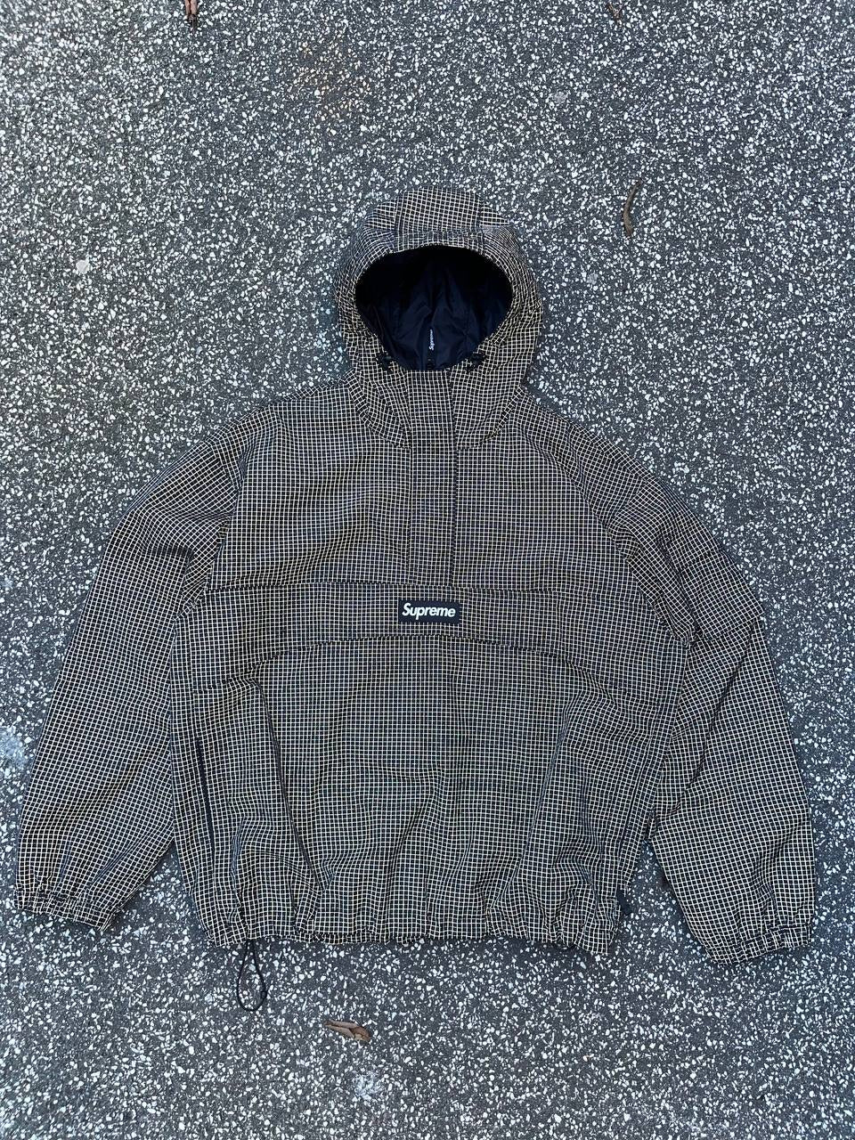 Supreme Reflective Anorak Jakke Rip Stop Pullover L Large Sort