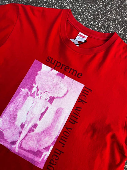 Supreme T-shirt Tee i Rød Large