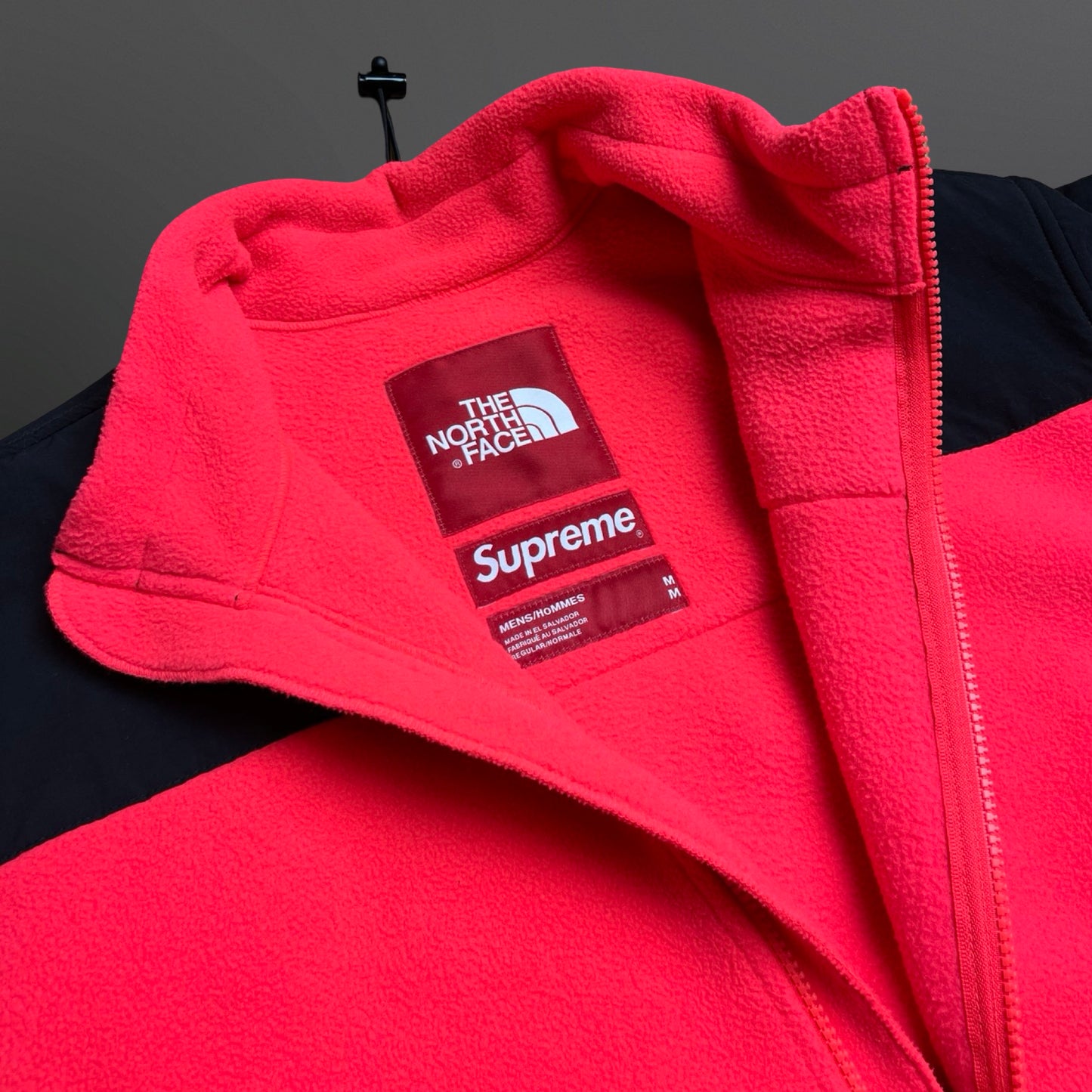 Supreme x The North Face Fleece Jacket – Pink/Sort – Str. M