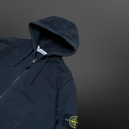 Stone Island Zip Up Hoodie Hættetrøje Sort M Medium